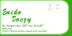 eniko doczy business card